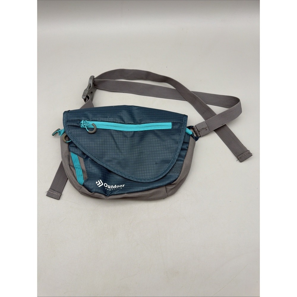 Outdoor Products Marilyn 1.9 L Fanny Pack Waist Belt Hiking Bag Blue & Gray